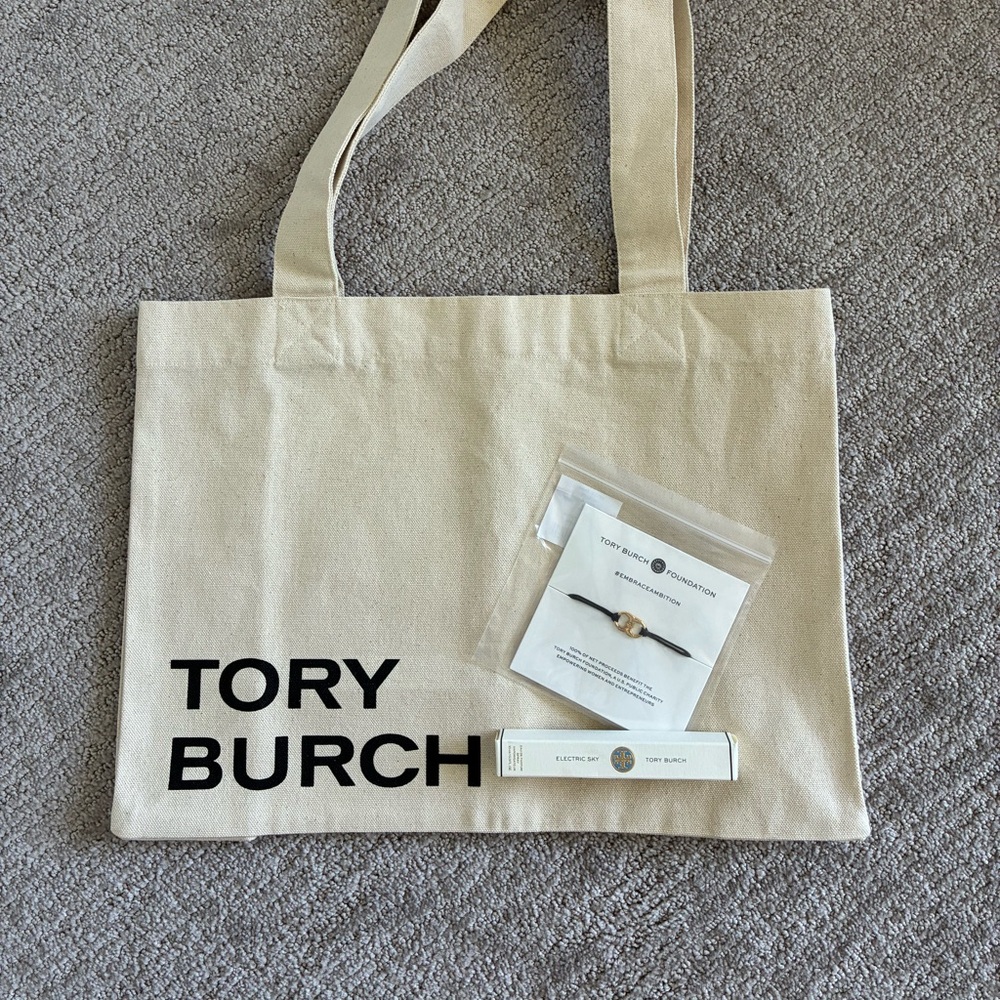 Tory Burch bundle NEW IN PACKAGING!-Bracelet and perfume and canvas tote bag!!